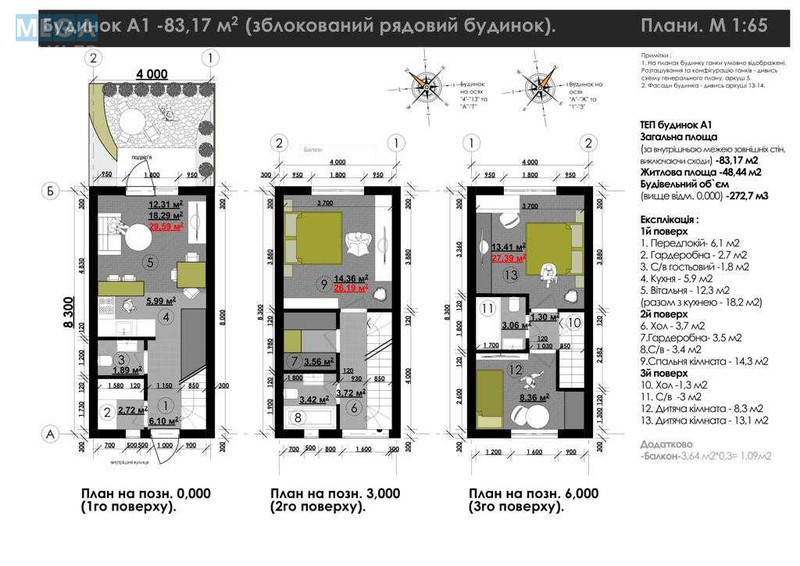 Продаж дома, 3&nbsp;поверху, 87&nbsp;кв.м, 3&nbsp;кімнати, <a class="location-link" href="/gostomel/" title="Недвижимость Гостомель">Гостомель</a>, Дніпровська (изображение 3)
