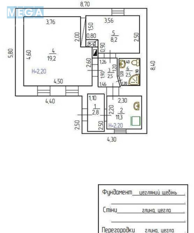Продаж дома, 1&nbsp; поверх, 46&nbsp;кв.м, 2&nbsp;кімнати, ділянка 27&nbsp;соток, <a class="location-link" href="/nedogarki-selo/" title="Недвижимость Недогарки">Недогарки</a>, Приморська (изображение 3)