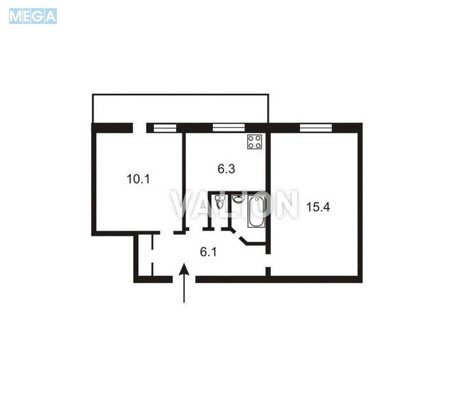 Продаж 2 кімнатної квартири (42,7/25,2/6,7), 5 пов. 9 пов. будинку, <a class="location-link" href="/kiev/" title="Недвижимость Київ">Київ</a>, <a class="location-link" href="/kiev/svyatoshinskij/" title="Недвижимость Святошинський район">Святошинський р-н</a>, Зодчих вул., 62 (изображение 8)