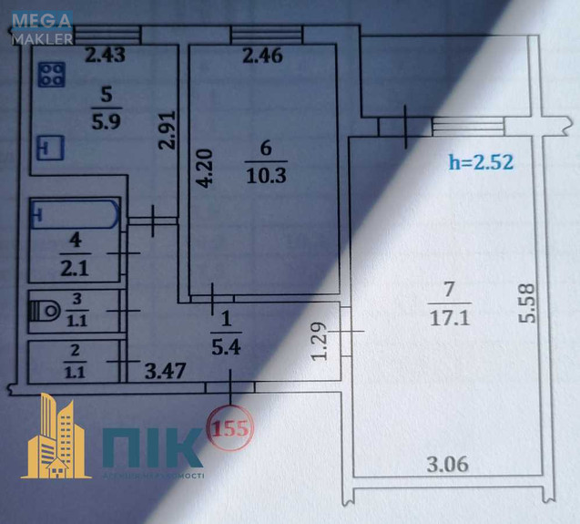 Продаж 2 кімнатної квартири (46/27/6), 3 пов. 9 пов. будинку, <a class="location-link" href="/kiev/" title="Недвижимость Київ">Київ</a>, <a class="location-link" href="/kiev/svyatoshinskij/" title="Недвижимость Святошинський район">Святошинський р-н</a>, Кольцова бульв., 7 (изображение 12)