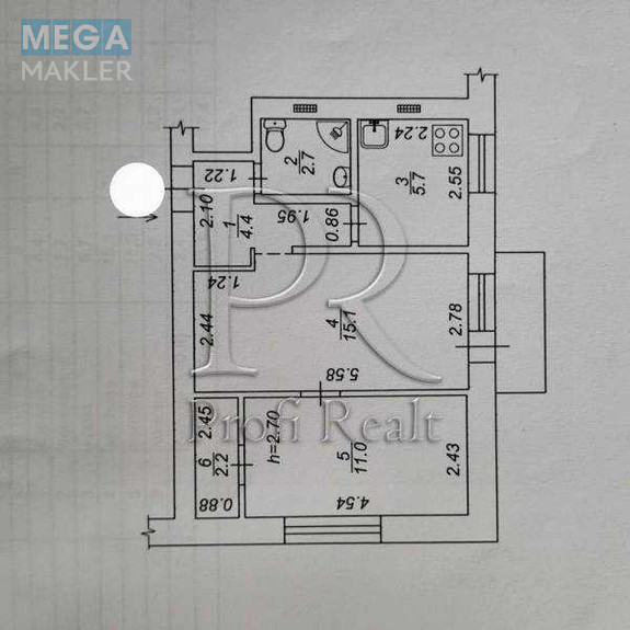 Продаж 2 кімнатної квартири (44/30/6), 3 пов. 5 пов. будинку, <a class="location-link" href="/kiev/" title="Недвижимость Київ">Київ</a>, <a class="location-link" href="/kiev/dneprovskij/" title="Недвижимость Дніпровський район">Дніпровський р-н</a>, Червоноткацька вулиця, 10 (изображение 13)