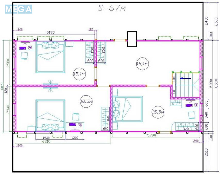 Продаж дома, 1&nbsp; поверх, 160&nbsp;кв.м, 3&nbsp;кімнати, ділянка 6&nbsp;соток, <a class="location-link" href="/cherkassi/" title="Недвижимость Черкаси">Черкаси</a>, <a class="location-link" href="/cherkassi/pridneprovskij/" title="Недвижимость Придніпровський район">Придніпровський р-н</a>, Михайло Сироти, 6 (изображение 23)