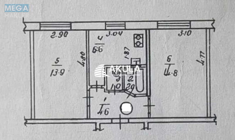 Продаж 2 кімнатної квартири (43/29/7), 1 пов. 5 пов. будинку, <a class="location-link" href="/kiev/" title="Недвижимость Київ">Київ</a>, <a class="location-link" href="/kiev/shevchenkovskij/" title="Недвижимость Шевченківський район">Шевченківський р-н</a>, Туполева Академика вул. (изображение 8)