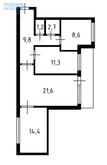 Продаж 3 кімнатної квартири (73/47/8), 12 пов. 14 пов. будинку, <a class="location-link" href="/kiev/" title="Недвижимость Київ">Київ</a>, <a class="location-link" href="/kiev/dneprovskij/" title="Недвижимость Дніпровський район">Дніпровський р-н</a>, Флоренции ул., 5 (изображение 13)