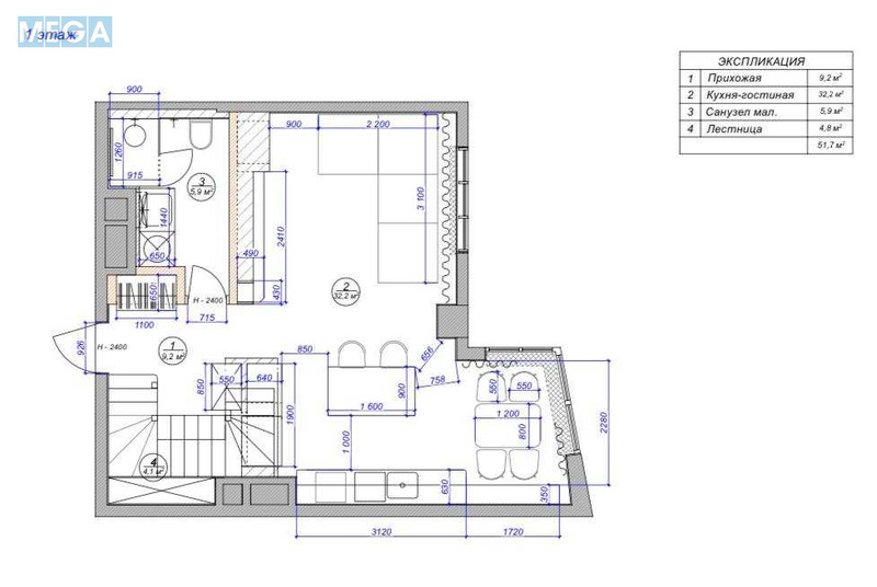 Продаж 2 кімнатної квартири (90/30/32), 10 пов. 11 пов. будинку, <a class="location-link" href="/kiev/" title="Недвижимость Київ">Київ</a>, <a class="location-link" href="/kiev/pecherskij/" title="Недвижимость Печерський район">Печерський р-н</a>, Саперное Поле ул., 5 (изображение 24)