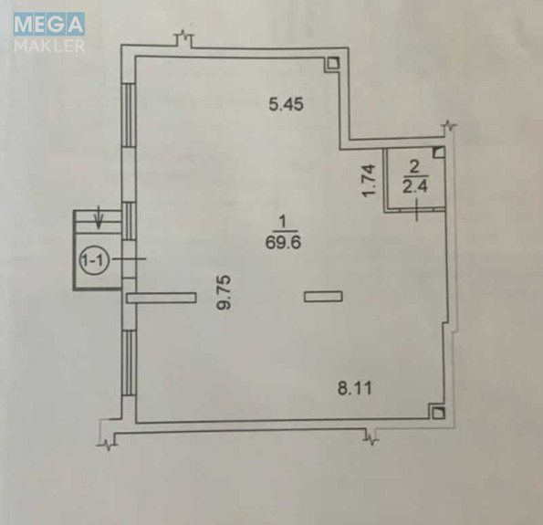 Продаж комерційної нерухомості, 72&nbsp;кв.м, под магазин, <a class="location-link" href="/kiev/" title="Недвижимость Київ">Київ</a>, <a class="location-link" href="/kiev/solomenskij/" title="Недвижимость Солом'янський район">Солом'янський р-н</a>, Академіка Каблукова вул., 25 (изображение 13)