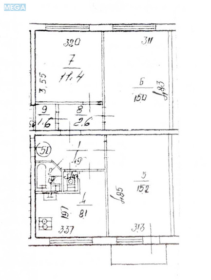 Продаж 3 кімнатної квартири (62/?/46), 5 пов. 5 пов. будинку, <a class="location-link" href="/kiev/" title="Недвижимость Київ">Київ</a>, <a class="location-link" href="/kiev/shevchenkovskij/" title="Недвижимость Шевченківський район">Шевченківський р-н</a>, Академика Туполева ул., 22Б (изображение 15)