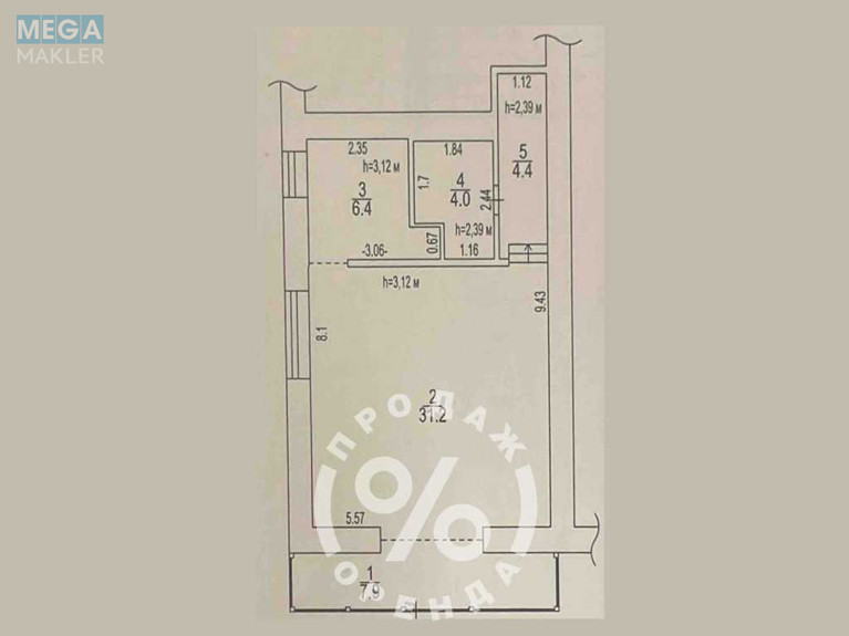 Продаж комерційної нерухомості, 54&nbsp;кв.м, под магазин, <a class="location-link" href="/bucha/" title="Недвижимость Буча">Буча</a>, вул. Енергетиків, 13 (изображение 11)