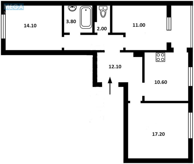 Новобудова, 25 поверхів, <a class="location-link" href="/novoselki-selo-kv-kievo-svyatoshinskij-rajon/" title="Недвижимость Новосілки">Новосілки</a>, Приміська, 26 (изображение 2)