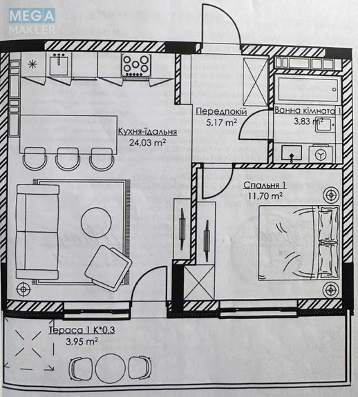 Продаж 1 кімнатної квартири (49/14/24), 7 пов. 9 пов. будинку, <a class="location-link" href="/kiev/" title="Недвижимость Київ">Київ</a>, <a class="location-link" href="/kiev/podolskij/" title="Недвижимость Подільський район">Подільський р-н</a>, Набережно-Рибальська вул., 11 (изображение 20)