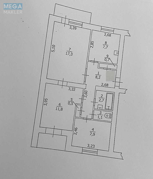 Продаж 3 кімнатної квартири (60/?/7), 5 пов. 5 пов. будинку, <a class="location-link" href="/borispol/" title="Недвижимость Бориспіль">Бориспіль</a>, Глебова, 1 (изображение 24)
