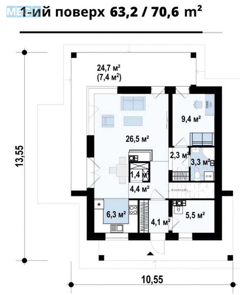 Продаж дома, 2 поверху, 180 кв.м, 4 кімнати, ділянка 10 соток, <a class="location-link" href="/borispol/" title="Недвижимость Бориспіль">Бориспіль</a>, Кооперативна (изображение 4)
