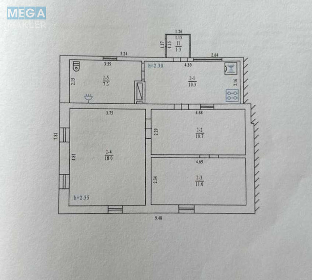 Продаж дома, 1 поверх, 59 кв.м, 3 кімнати, ділянка 5 соток, <a class="location-link" href="/poltava/" title="Недвижимость Полтава">Полтава</a>, <a class="location-link" href="/poltava/kievskij/" title="Недвижимость Київський район">Київський р-н</a>, Лугова, 1 (изображение 10)