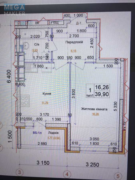 Продаж 1 кімнатної квартири (40/16/12), 3 пов. 17 пов. будинку, <a class="location-link" href="/brovary/" title="Недвижимость Бровари">Бровари</a>, Симона Петлюри, 21б (изображение 8)