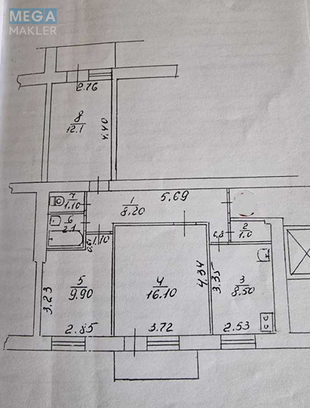 Продаж 3 кімнатної квартири (61/38/8), 7 пов. 9 пов. будинку, <a class="location-link" href="/belaya-tserkov/" title="Недвижимость Біла Церква">Біла Церква</a>, грушевського, 10 (изображение 12)