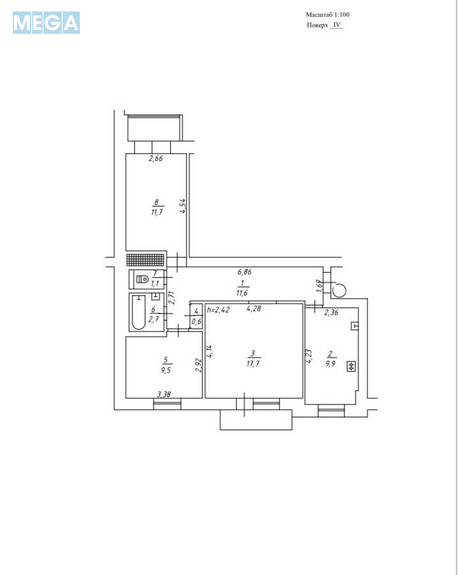 Продаж 3 кімнатної квартири (70/39/10), 4 пов. 9 пов. будинку, <a class="location-link" href="/borispol/" title="Недвижимость Бориспіль">Бориспіль</a>, Головатого, 4 (изображение 3)