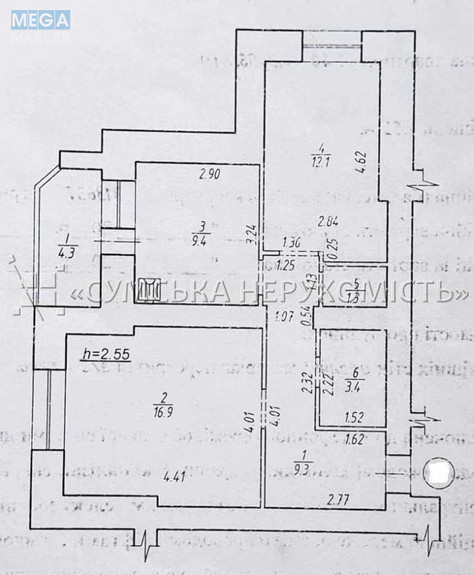 Продаж 2 кімнатної квартири (57/29/9), 5 пов. 10 пов. будинку, <a class="location-link" href="/sumi/" title="Недвижимость Суми">Суми</a>, <a class="location-link" href="/sumi/kolpakovskij/" title="Недвижимость Ковпаківський район">Ковпаківський р-н</a>, Данила Галицького, 46/1 (изображение 9)