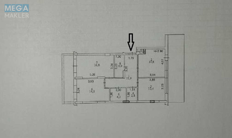 Продаж 3 кімнатної квартири (88/31/30), 7 пов. 9 пов. будинку, <a class="location-link" href="/kiev/" title="Недвижимость Київ">Київ</a>, <a class="location-link" href="/kiev/podolskij/" title="Недвижимость Подільський район">Подільський р-н</a>, Набережно-рыбальская ул., 9 (изображение 7)