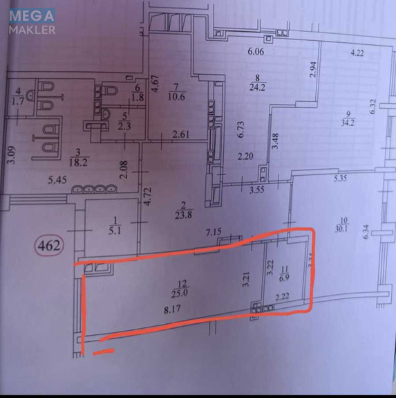 Оренда комерційної нерухомості, 35 кв.м, под офис, <a class="location-link" href="/kiev/" title="Недвижимость Київ">Київ</a>, <a class="location-link" href="/kiev/obolonskij/" title="Недвижимость Оболонський район">Оболонський р-н</a>, Оболонська Набережна вул., 27 (изображение 3)