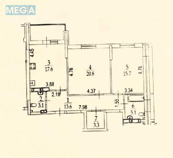 Продаж 2 кімнатної квартири (85/37/18), 25 пов. 26 пов. будинку, <a class="location-link" href="/kiev/" title="Недвижимость Київ">Київ</a>, <a class="location-link" href="/kiev/dneprovskij/" title="Недвижимость Дніпровський район">Дніпровський р-н</a>, Никольско-Слободская ул., 10 (изображение 8)
