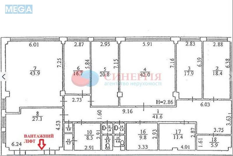Оренда комерційної нерухомості, 278 кв.м, под офис, <a class="location-link" href="/kiev/" title="Недвижимость Київ">Київ</a>, <a class="location-link" href="/kiev/solomenskij/" title="Недвижимость Солом'янський район">Солом'янський р-н</a>, Митрополита Василя Липківського вул. (изображение 7)