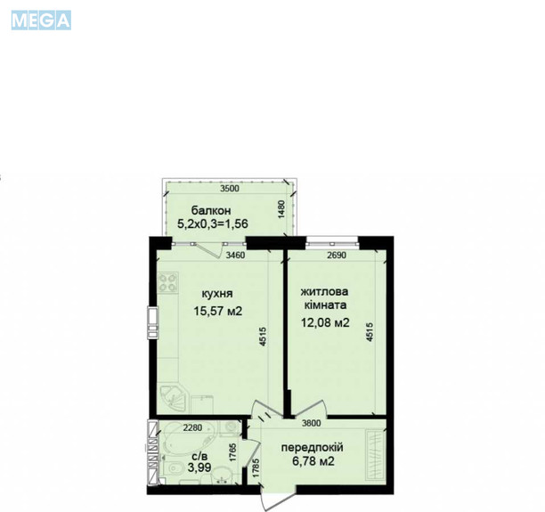 Новобудова, 9 поверхів, <a class="location-link" href="/kiev/" title="Недвижимость Київ">Київ</a>, <a class="location-link" href="/kiev/goloseevskij/" title="Недвижимость Голосіївський район">Голосіївський р-н</a>, Метрологічна вул., 107в (изображение 14)