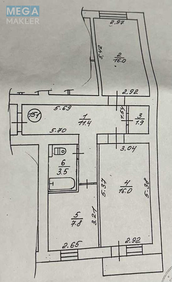 Продаж 2 кімнатної квартири (59/32/8), 3 пов. 16 пов. будинку, <a class="location-link" href="/brovary/" title="Недвижимость Бровари">Бровари</a>, Олімпійська, 8б (изображение 13)