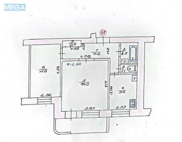 Продаж 2 кімнатної квартири (48/28/7,3), 5 пов. 9 пов. будинку, <a class="location-link" href="/lutsk/" title="Недвижимость Луцьк">Луцьк</a>, Київський майдан, 7 (изображение 10)