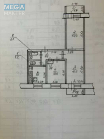 Продаж 3 кімнатної квартири (64/48/8), 8 пов. 10 пов. будинку, <a class="location-link" href="/dnepropetrovsk/" title="Недвижимость Дніпра">Дніпро</a>, Донецкое шоссе, 106 (изображение 3)