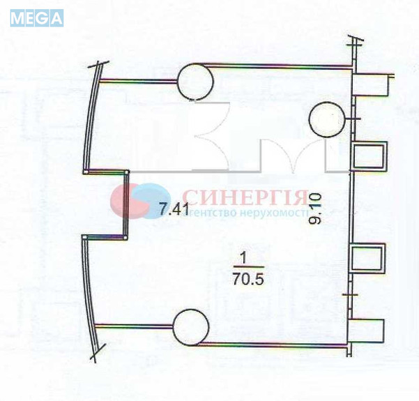 Продаж комерційної нерухомості, 71 кв.м, под офис, <a class="location-link" href="/kiev/" title="Недвижимость Київ">Київ</a>, <a class="location-link" href="/kiev/pecherskij/" title="Недвижимость Печерський район">Печерський р-н</a>, Кловський узвіз, 7 (изображение 7)
