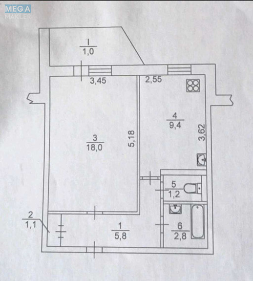 Продаж 1 кімнатної квартири (40/18/10), 5 пов. 10 пов. будинку, <a class="location-link" href="/kiev/" title="Недвижимость Київ">Київ</a>, <a class="location-link" href="/kiev/desnyanskij/" title="Недвижимость Деснянський район">Деснянський р-н</a>, Константина Данькевича ул., 15 (изображение 3)