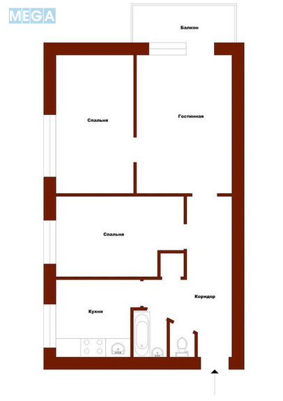 Оренда 3 кімнатної квартири, <a class="location-link" href="/odessa/" title="Недвижимость Одеса">Одеса</a>, <a class="location-link" href="/odessa/malinovskij/" title="Недвижимость Малиновський район">Малиновський р-н</a>, Ивана и Юрия Липы, 6 (изображение 8)