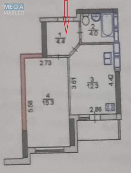 Оренда 1 кімнатної квартири, <a class="location-link" href="/kiev/" title="Недвижимость Київ">Київ</a>, <a class="location-link" href="/kiev/solomenskij/" title="Недвижимость Солом'янський район">Солом'янський р-н</a>, Кадетский Гай ул., 12 (изображение 22)