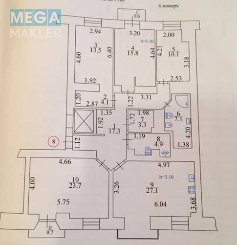 Оренда 3 кімнатної квартири, <a class="location-link" href="/kiev/" title="Недвижимость Київ">Київ</a>, <a class="location-link" href="/kiev/goloseevskij/" title="Недвижимость Голосіївський район">Голосіївський р-н</a>, Большая Васильковская ул., 36 (изображение 24)