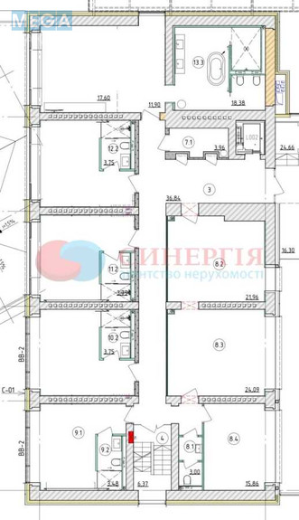 Оренда комерційної нерухомості, 200&nbsp;кв.м, под офис, <a class="location-link" href="/kiev/" title="Недвижимость Київ">Київ</a>, <a class="location-link" href="/kiev/pecherskij/" title="Недвижимость Печерський район">Печерський р-н</a>, Саперне Поле вул., 9А (изображение 14)