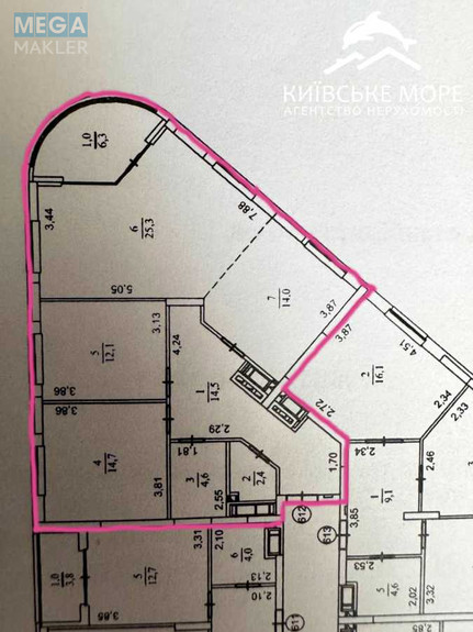 Продаж 3 кімнатної квартири (93/?/?), 14 пов. 25 пов. будинку, <a class="location-link" href="/kiev/" title="Недвижимость Київ">Київ</a>, <a class="location-link" href="/kiev/dneprovskij/" title="Недвижимость Дніпровський район">Дніпровський р-н</a>, Воскресенська вул., 2А (изображение 11)