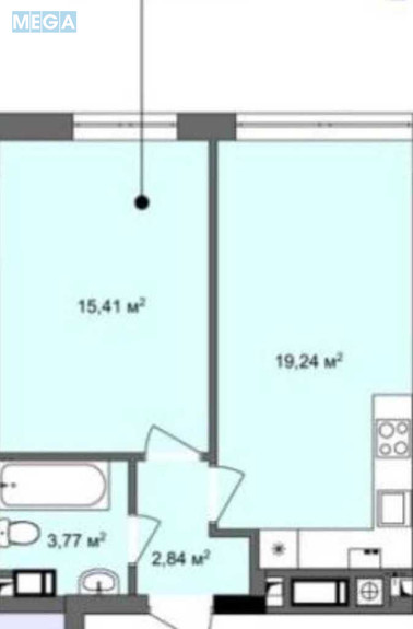 Продаж 1 кімнатної квартири (41,3/?/19), 9 пов. 10 пов. будинку, <a class="location-link" href="/kryukovshina/" title="Недвижимость Крюківщина">Крюківщина</a>, Добра (изображение 3)