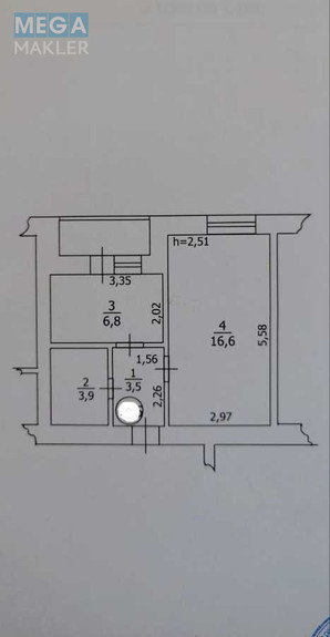 Продаж 1 кімнатної квартири (32/17/7), 8 пов. 10 пов. будинку, <a class="location-link" href="/borispol/" title="Недвижимость Бориспіль">Бориспіль</a>, Головатого, 20 (изображение 2)