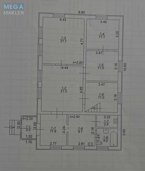 Продаж дома, 1 поверх, 106 кв.м, 5 кімнат, ділянка 10 соток, <a class="location-link" href="/kalinovka-pgt/" title="Недвижимость Калинівка">Калинівка</a>, Центральна (изображение 16)