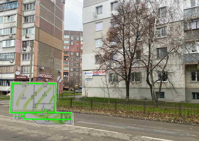 Оренда комерційної нерухомості, 49,60&nbsp;кв.м, <a class="location-link" href="/borispol/" title="Недвижимость Бориспіль">Бориспіль</a>, Шевченка, 4 (изображение 2)