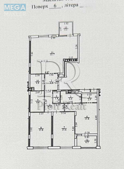 Продаж 3 кімнатної квартири (118/47/34), 6 пов. 7 пов. будинку, <a class="location-link" href="/kiev/" title="Недвижимость Київ">Київ</a>, <a class="location-link" href="/kiev/shevchenkovskij/" title="Недвижимость Шевченківський район">Шевченківський р-н</a>, Салютна вулиця, 2 (изображение 17)