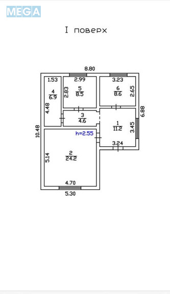 Продаж дома, 1&nbsp; поверх, 64&nbsp;кв.м, 3&nbsp;кімнати, ділянка 3,50&nbsp;сотки, <a class="location-link" href="/borispol/" title="Недвижимость Бориспіль">Бориспіль</a>, Галицького (изображение 7)