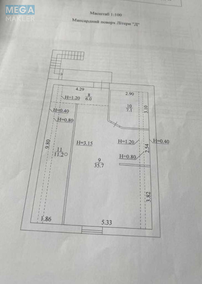 Продаж дома, 2 поверху, 135,60 кв.м, 5 кімнат, ділянка 8 соток, <a class="location-link" href="/kiev/" title="Недвижимость Київ">Київ</a>, <a class="location-link" href="/kiev/svyatoshinskij/" title="Недвижимость Святошинський район">Святошинський р-н</a>, Звязківців вул., 2 (изображение 21)