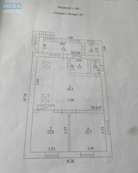Продаж дома, 2 поверху, 135,60 кв.м, 5 кімнат, ділянка 8 соток, <a class="location-link" href="/kiev/" title="Недвижимость Київ">Київ</a>, <a class="location-link" href="/kiev/svyatoshinskij/" title="Недвижимость Святошинський район">Святошинський р-н</a>, Звязківців вул., 2 (изображение 22)