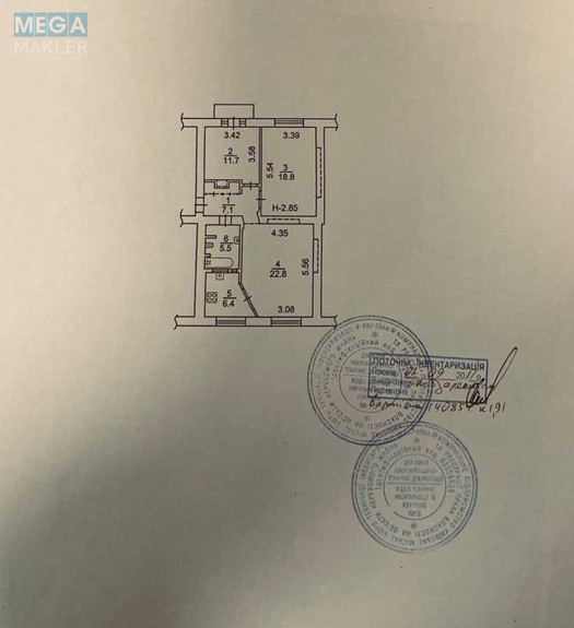Продаж 3 кімнатної квартири (75/40/20), 5 пов. 5 пов. будинку, <a class="location-link" href="/kiev/" title="Недвижимость Київ">Київ</a>, <a class="location-link" href="/kiev/pecherskij/" title="Недвижимость Печерський район">Печерський р-н</a>, Ивана Мазепы ул., 4 (изображение 23)