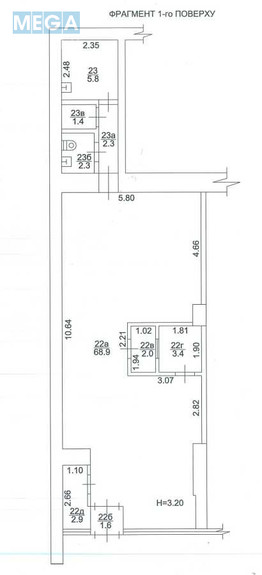 Продаж комерційної нерухомості, 90,60&nbsp;кв.м, под офис, <a class="location-link" href="/kharkov/" title="Недвижимость Харків">Харків</a>, <a class="location-link" href="/kharkov/moskovskij/" title="Недвижимость Московський район">Московський р-н</a>, Ювілейний пр., 54 (изображение 13)