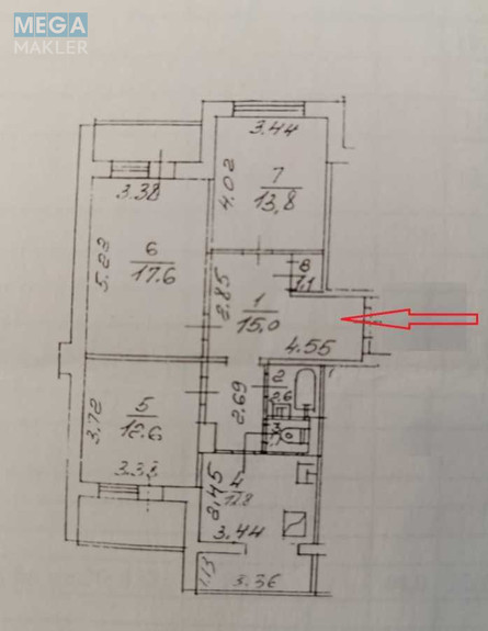 Продаж 3 кімнатної квартири (81/44/12), 15 пов. 16 пов. будинку, <a class="location-link" href="/kiev/" title="Недвижимость Київ">Київ</a>, <a class="location-link" href="/kiev/darnickij/" title="Недвижимость Дарницький район">Дарницький р-н</a>, Ревуцкого ул., 19/1 (изображение 25)