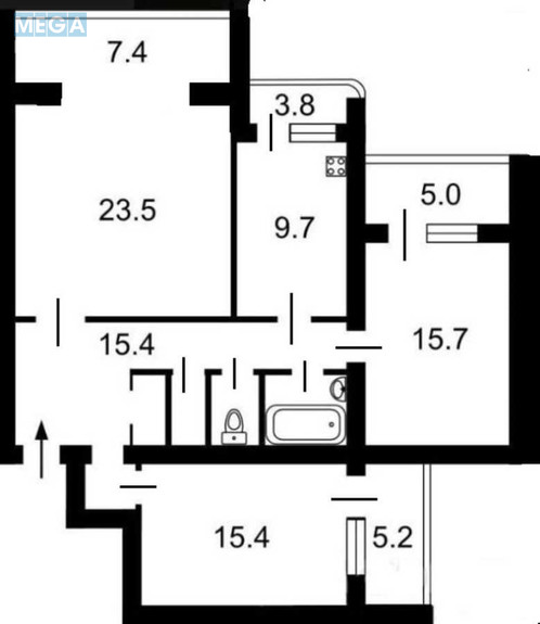 Оренда 3 кімнатної квартири, <a class="location-link" href="/kiev/" title="Недвижимость Київ">Київ</a>, <a class="location-link" href="/kiev/pecherskij/" title="Недвижимость Печерський район">Печерський р-н</a>, Старонаводницька вул., 4 (изображение 20)