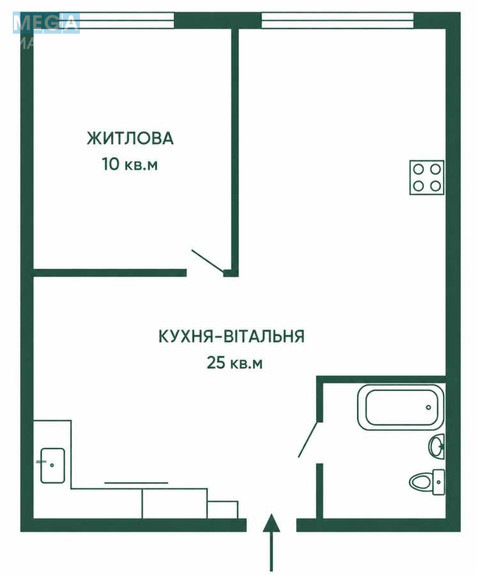Оренда 1 кімнатної квартири, <a class="location-link" href="/kiev/" title="Недвижимость Київ">Київ</a>, <a class="location-link" href="/kiev/goloseevskij/" title="Недвижимость Голосіївський район">Голосіївський р-н</a>, Юношеская ул., 1 (изображение 15)