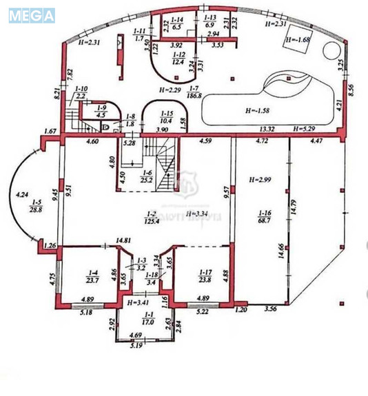 Продаж дома, 3 поверху, 1 432 кв.м, 6 кімнат, ділянка 35 соток, <a class="location-link" href="/kiev/" title="Недвижимость Київ">Київ</a>, <a class="location-link" href="/kiev/svyatoshinskij/" title="Недвижимость Святошинський район">Святошинський р-н</a>, Житомирське шосе, 4а (изображение 20)